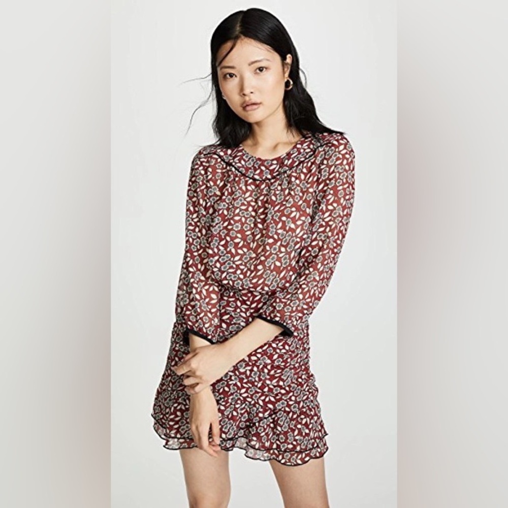 Ba&sh Long Sleeve Mini Dress